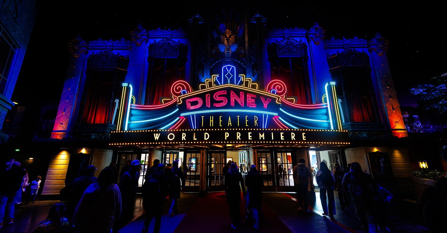 World Premiere Plaza Neon-beleuchtetes Schild Disney Theater - World Premiere