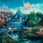 Gesamtansicht des Arendelle-Bereiches für Hongkong Disneyland