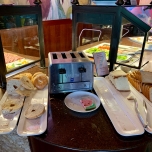 Toaster mit Bagels, Wassermelonenbrot und Toast