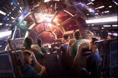 Concept Art zur Millenium Falcon Attraktion im Star Wars Land