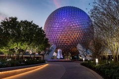 Blick auf Spaceship Earth