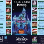 Faltblatt mit dem Food Guide zur Weihnachtssaison in Disneyland