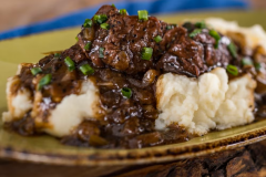 Beer-Braised Beef served with Gouda Mashed Potatoes