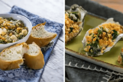 Baked Shrimp Scampi Dip und Oysters Rockefeller