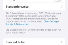 Standort bei einem Apple Handy verwalten