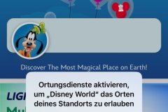 Walt Disney World App Ortungsdienst aktivieren