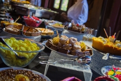 Süße Leckereien am Dessertbuffet