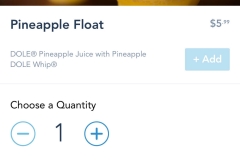 Pineapple Float als Mobile Order