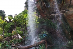 Wasserfall, der von einem Felsen hinabstürzt