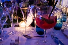 Roter Cocktail mit Strohhalm