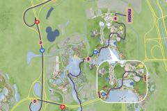 Route für den 10-Kilometer-Lauf beim Disney Princess Half Marathon Weekend 2024