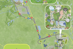 Route für den Halbmarathon beim Disney Princess Half Marathon Weekend 2024