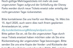 Informationen zur Schließung von Disneyland Paris wegen Corona