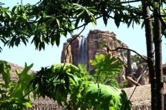 Ausblick von der Adventure Isle auf einen Wasserfall