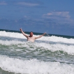 Torsten planscht im Atlantik