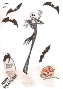 Jack Skellington Zeichenschule Schritt 9: Das fertige Bild