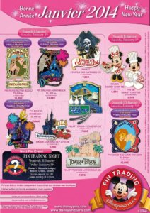 Disneyland Paris Pins Januar 2014