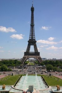 Blick vom Palais de Chaillot auf den Eiffelturm