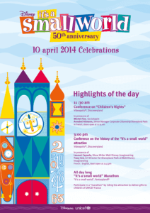 Programm des Disneyland Paris zum 50. Geburtstag von It's a small World