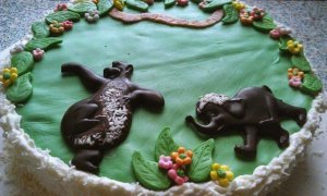 Kuchen mit Dschungelbuch-Motiv mit Junior und Balu