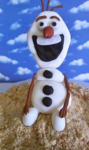 Olaf als Cupcake-Deko