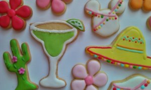 Margarita, Sombrero, Mickey-Kopf, Kaktus als Cookies