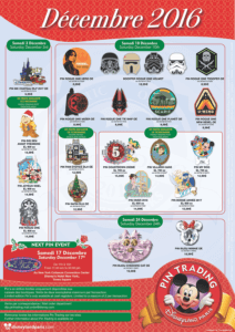 Pin Neuerscheinungen Dezember 2016 im Disneyland Paris