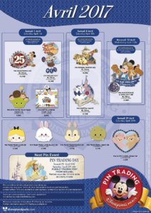 Neue Pins im April 2017 im Disneyland Paris