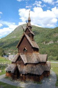 Stabkirche von Borgund in Norwegen