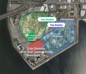 Lage des neuen Ports in Tokyo DIsney Seas