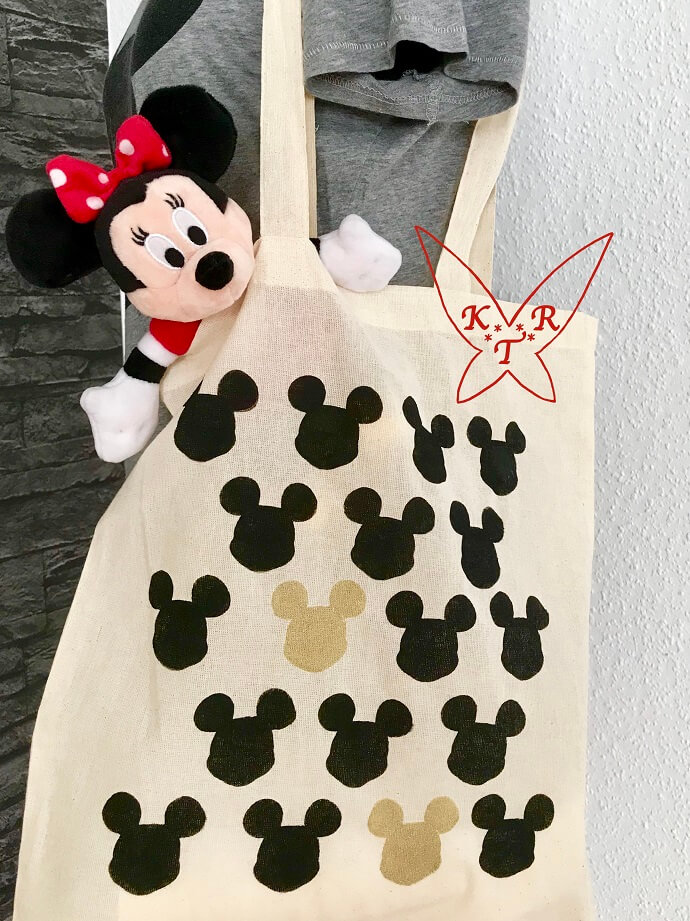 Fertige Tasche mit Kartoffeldruck