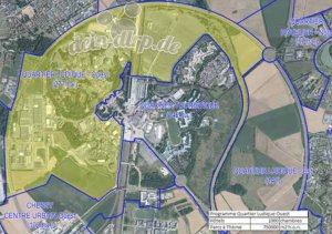 Masterplan für das Disneyland Paris mit verschiedenen Zonen