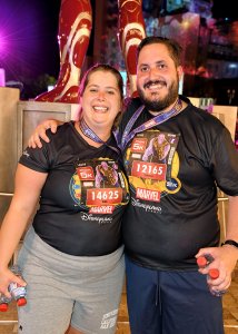 Nach dem Zieleinlauf des 5K-Rennens beim Run Disney