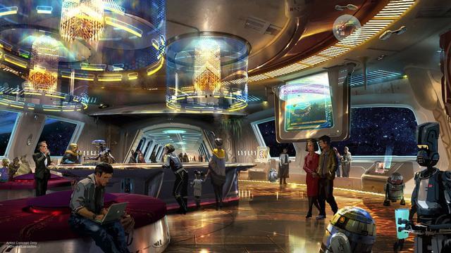 Concept Art der Bar im neuen Star Wars Hotel