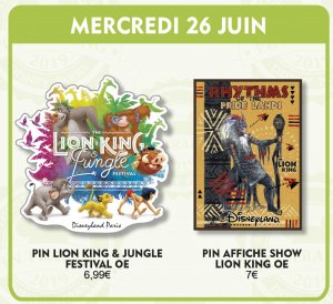 zwei Disney-Pins passend zum Lion King & Jungle Festival