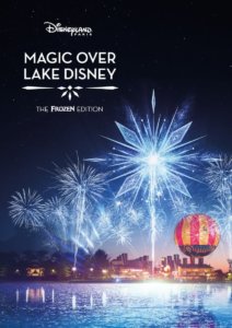 werbeplakat für ein Frozen Feuerwerk am Lake Disney