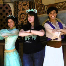 Anne mit Aladdin und Jasmin in Disneyland Paris