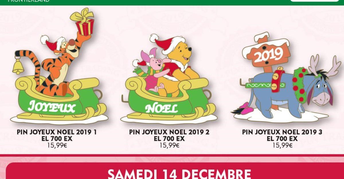 Drei weihnachtliche Winnie Puuh-Pins