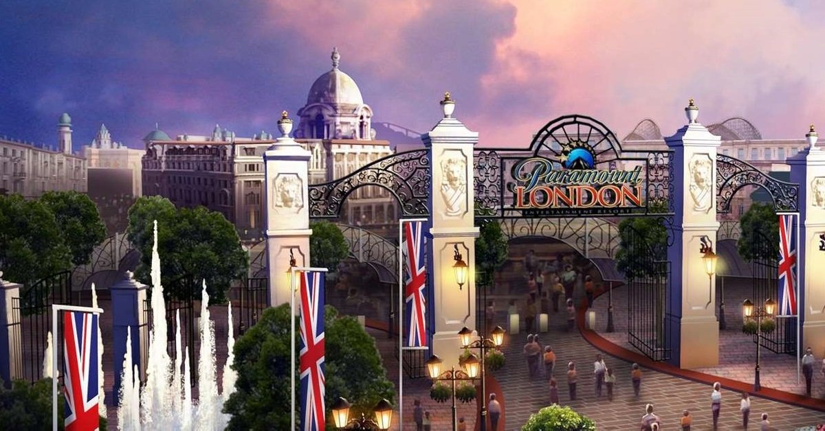 Konzeptzeichnung für den Eingangsbereich des The London Resort von Paramount