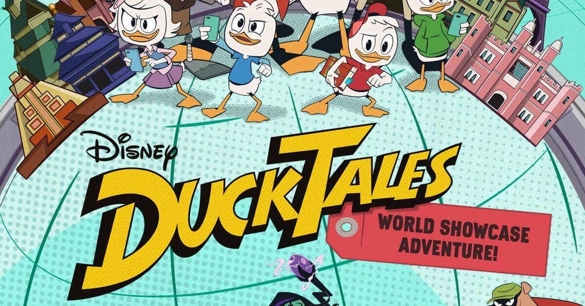 Disney DuckTales vor den Gebäuden des World Showcase in Epcot