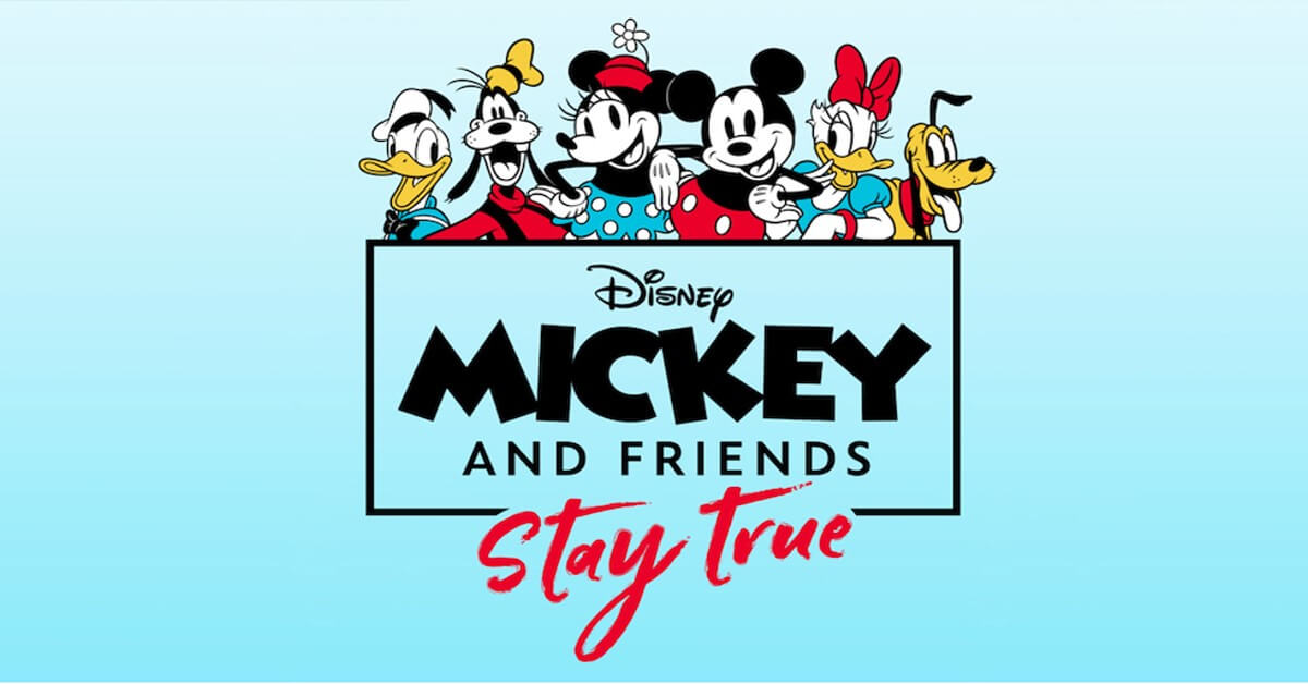 Mickey Mouse und seine besten Freunde bei der Aktion "Mickey & Friends: Stay True"