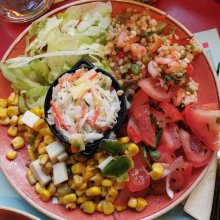 Zur Vorspeise könnt Ihr im La Cantina einen gemischten Salatteller bestellen.