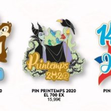 Drei limitierte Pins mit verschiedenen Motiven aus dem Disneyland Paris