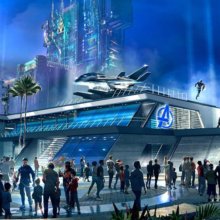 Avengers Headquarters Konzeptzeichnung für Disneyland