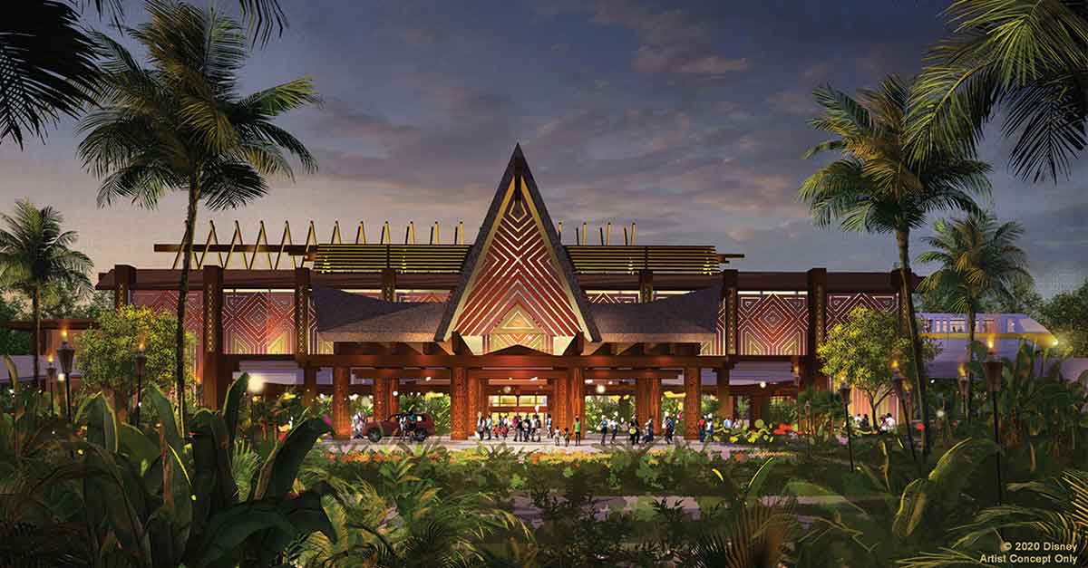 Eintwurf des neuen Eingangs zu Disney‘s Polynesian Village Resort