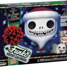 Jack Skellington als Sandy Claws Funko Pop auf dem Cover des Adventskalenders