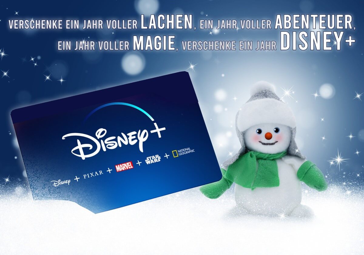 Disney+ Gutschein als Weihnachtsgeschenk