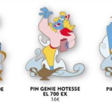 Ein Schloss-Pin und zwei Genie-Pins 