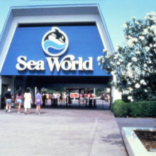 Eingang zu Sea World Orlando, Foto von 1973