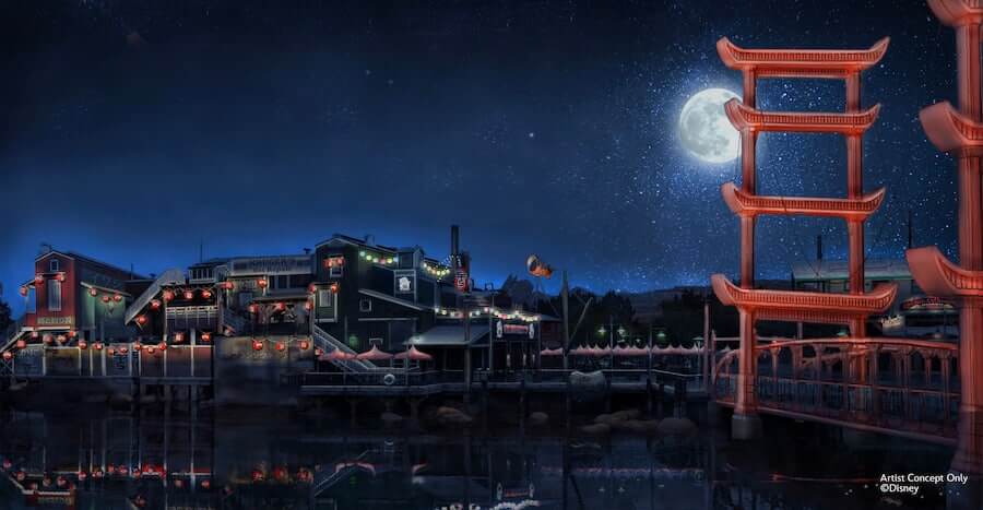 D23 Expo 2022 Disneyland DCA Pacific Wharf Concept Art